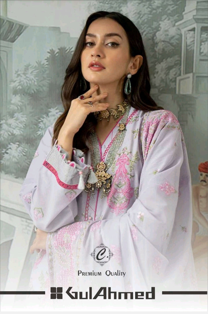 3 Piece Printed Lawn Suit with Dupatta