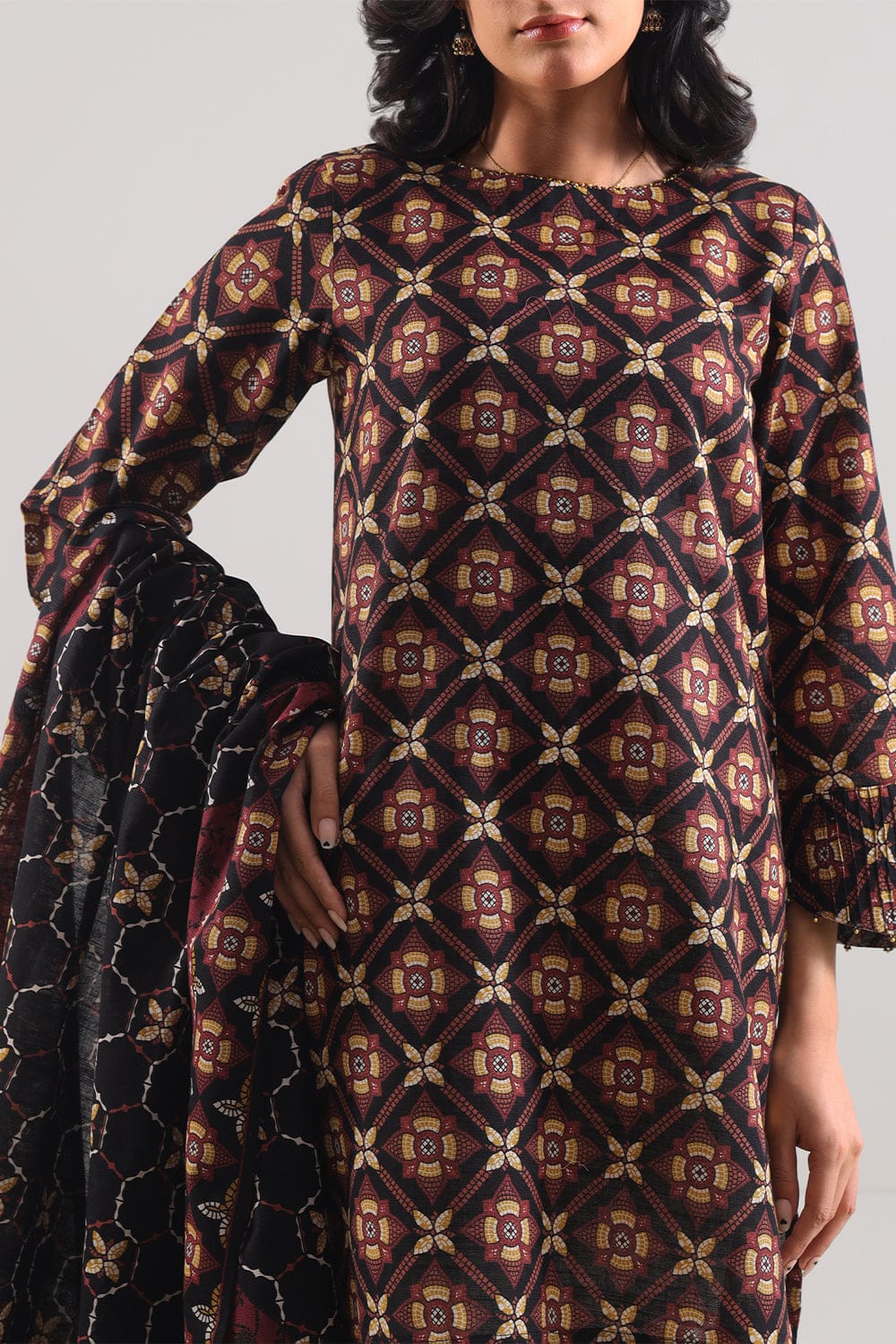 Unstitched Printed Lawn 3 Piece