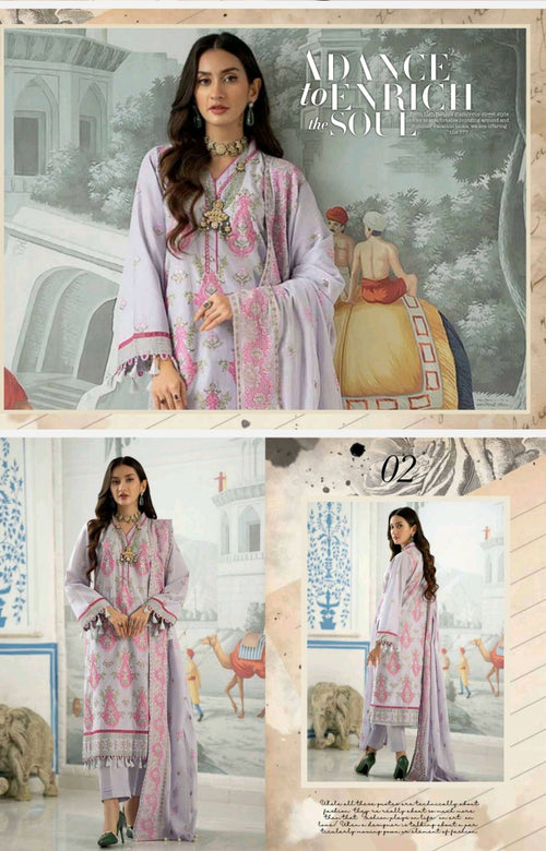 3 Piece Printed Lawn Suit with Dupatta