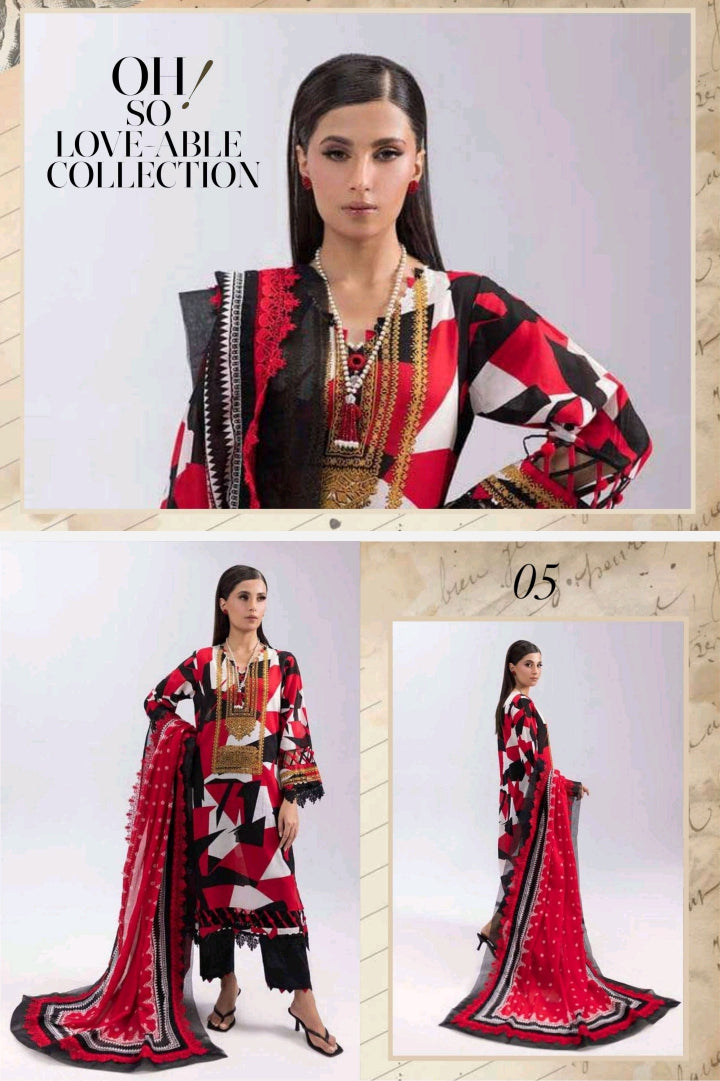 3 Piece Printed Lawn Suit with Dupatta&nbsp;