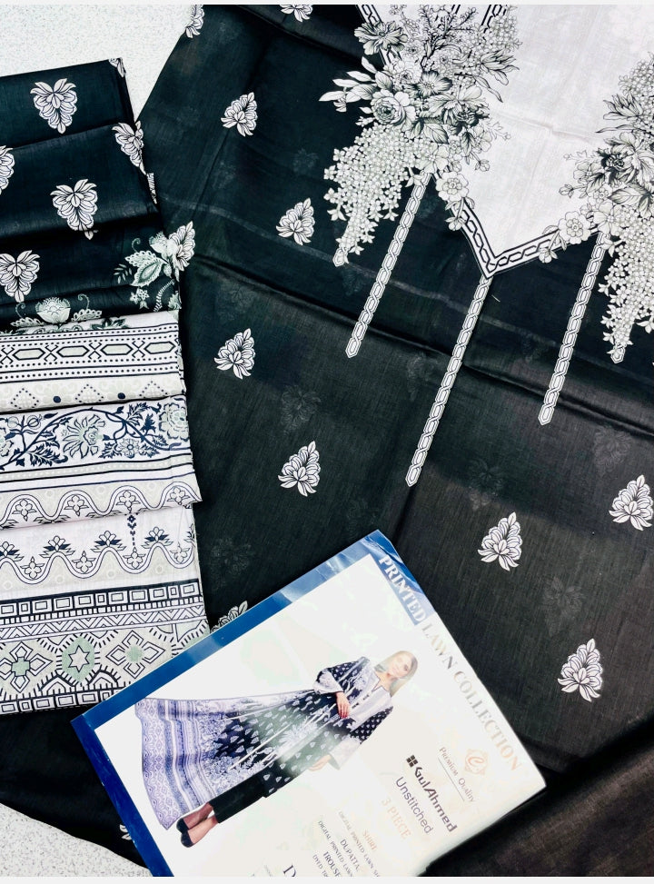 3 Piece Printed Lawn Suit with Dupatta&nbsp;