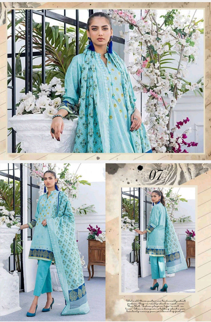 3 Piece Printed Lawn Suit with Dupatta